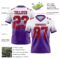 FadeFashion1667-1 Custom White Red-Purple Authentic Fade Fashion Football Jersey