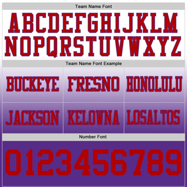 Custom White Red-Purple Authentic Fade Fashion Football Jersey