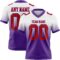 FadeFashion1667 Custom White Red-Purple Authentic Fade Fashion Football Jersey