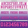 Custom White Pink-Purple Authentic Fade Fashion Football Jersey