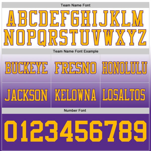 Custom White Gold-Purple Authentic Fade Fashion Football Jersey
