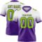 FadeFashion1673 Custom White Neon Green-Purple Authentic Fade Fashion Football Jersey