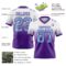 FadeFashion1674-1 Custom White Light Blue-Purple Authentic Fade Fashion Football Jersey
