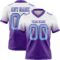 FadeFashion1674 Custom White Light Blue-Purple Authentic Fade Fashion Football Jersey