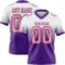 Custom White Medium Pink-Purple Authentic Fade Fashion Football Jersey