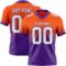 FadeFashion1677 Custom Orange White-Purple Authentic Fade Fashion Football Jersey