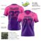 FadeFashion1680-1 Custom Pink Purple-Black Authentic Fade Fashion Football Jersey
