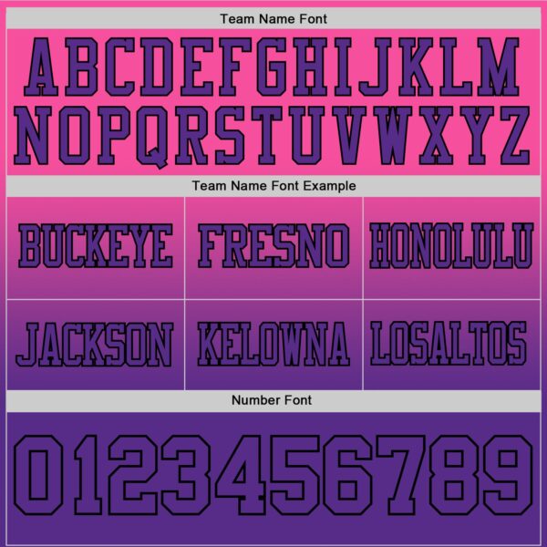 Custom Pink Purple-Black Authentic Fade Fashion Football Jersey