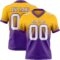 FadeFashion1681 Custom Gold White-Purple Authentic Fade Fashion Football Jersey