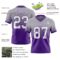 FadeFashion1685-1 Custom Gray White-Purple Authentic Fade Fashion Football Jersey