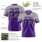FadeFashion1686-1 Custom Gray Purple-Black Authentic Fade Fashion Football Jersey