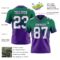 FadeFashion1687-1 Custom Kelly Green White-Purple Authentic Fade Fashion Football Jersey