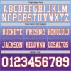 Custom Light Blue White Purple-Orange Authentic Fade Fashion Football Jersey