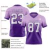 Custom Light Purple White-Purple Authentic Fade Fashion Football Jersey