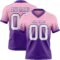 Custom Light Pink White-Purple Authentic Fade Fashion Football Jersey