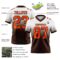 FadeFashion1699-1 Custom White Orange-Brown Authentic Fade Fashion Football Jersey