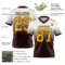 FadeFashion1700-1 Custom White Gold-Brown Authentic Fade Fashion Football Jersey