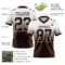 FadeFashion1701-1 Custom White Brown Authentic Fade Fashion Football Jersey