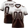 Custom White Brown Authentic Fade Fashion Football Jersey