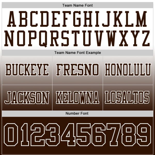 Custom White Brown Authentic Fade Fashion Football Jersey