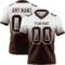 FadeFashion1701 Custom White Brown Authentic Fade Fashion Football Jersey