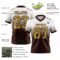 FadeFashion1702-1 Custom White Old Gold-Brown Authentic Fade Fashion Football Jersey