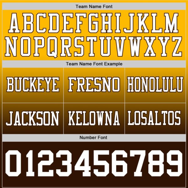 Custom Gold White-Brown Authentic Fade Fashion Football Jersey