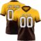 FadeFashion1703 Custom Gold White-Brown Authentic Fade Fashion Football Jersey