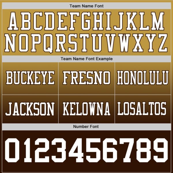 Custom Old Gold White-Brown Authentic Fade Fashion Football Jersey