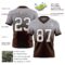 FadeFashion1707-1 Custom Gray White-Brown Authentic Fade Fashion Football Jersey