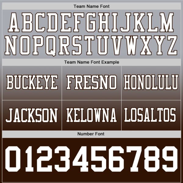 Custom Gray White-Brown Authentic Fade Fashion Football Jersey