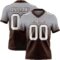 FadeFashion1707 Custom Gray White-Brown Authentic Fade Fashion Football Jersey