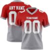 Custom Red White-Gray Authentic Fade Fashion Football Jersey