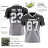 Custom Black White-Gray Authentic Fade Fashion Football Jersey