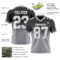 FadeFashion1711-1 Custom Black White-Gray Authentic Fade Fashion Football Jersey