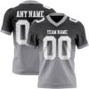 Custom Black White-Gray Authentic Fade Fashion Football Jersey