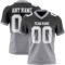 FadeFashion1711 Custom Black White-Gray Authentic Fade Fashion Football Jersey