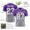 FadeFashion1712-1 Custom Purple White-Gray Authentic Fade Fashion Football Jersey