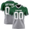 Custom Green White-Gray Authentic Fade Fashion Football Jersey