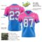 FadeFashion1724-1 Custom Pink White-Powder Blue Authentic Fade Fashion Football Jersey