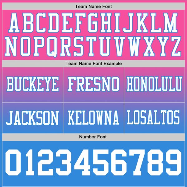 Custom Pink White-Powder Blue Authentic Fade Fashion Football Jersey