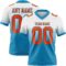 FadeFashion1726 Custom White Orange-Panther Blue Authentic Fade Fashion Football Jersey