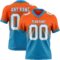 FadeFashion1728 Custom Orange White-Panther Blue Authentic Fade Fashion Football Jersey