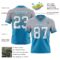FadeFashion1731-1 Custom Gray White-Panther Blue Authentic Fade Fashion Football Jersey