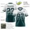 FadeFashion1742-1 Custom White Midnight Green Authentic Fade Fashion Football Jersey