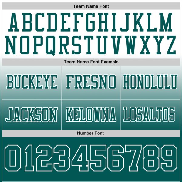 Custom White Midnight Green Authentic Fade Fashion Football Jersey