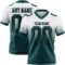 FadeFashion1743 Custom White Midnight Green-Black Authentic Fade Fashion Football Jersey