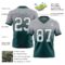 FadeFashion1745-1 Custom Gray White-Midnight Green Authentic Fade Fashion Football Jersey
