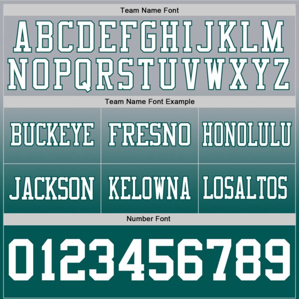 Custom Gray White-Midnight Green Authentic Fade Fashion Football Jersey