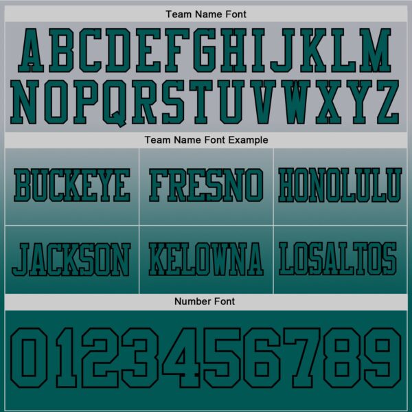 Custom Gray Midnight Green-Black Authentic Fade Fashion Football Jersey